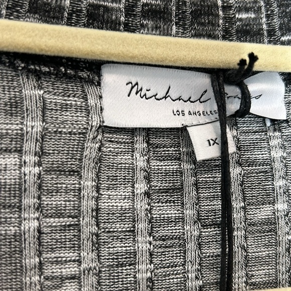 MICHAEL STARS GRAY BUTTON FRONT CARDIGAN DRESS BELTED PLUS SIZE 1X WOMEN’S NEW - Picture 4 of 10